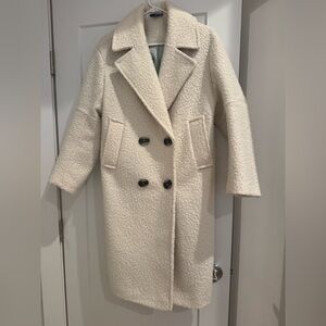 Topshop Cream Boucle Teddy Jacket